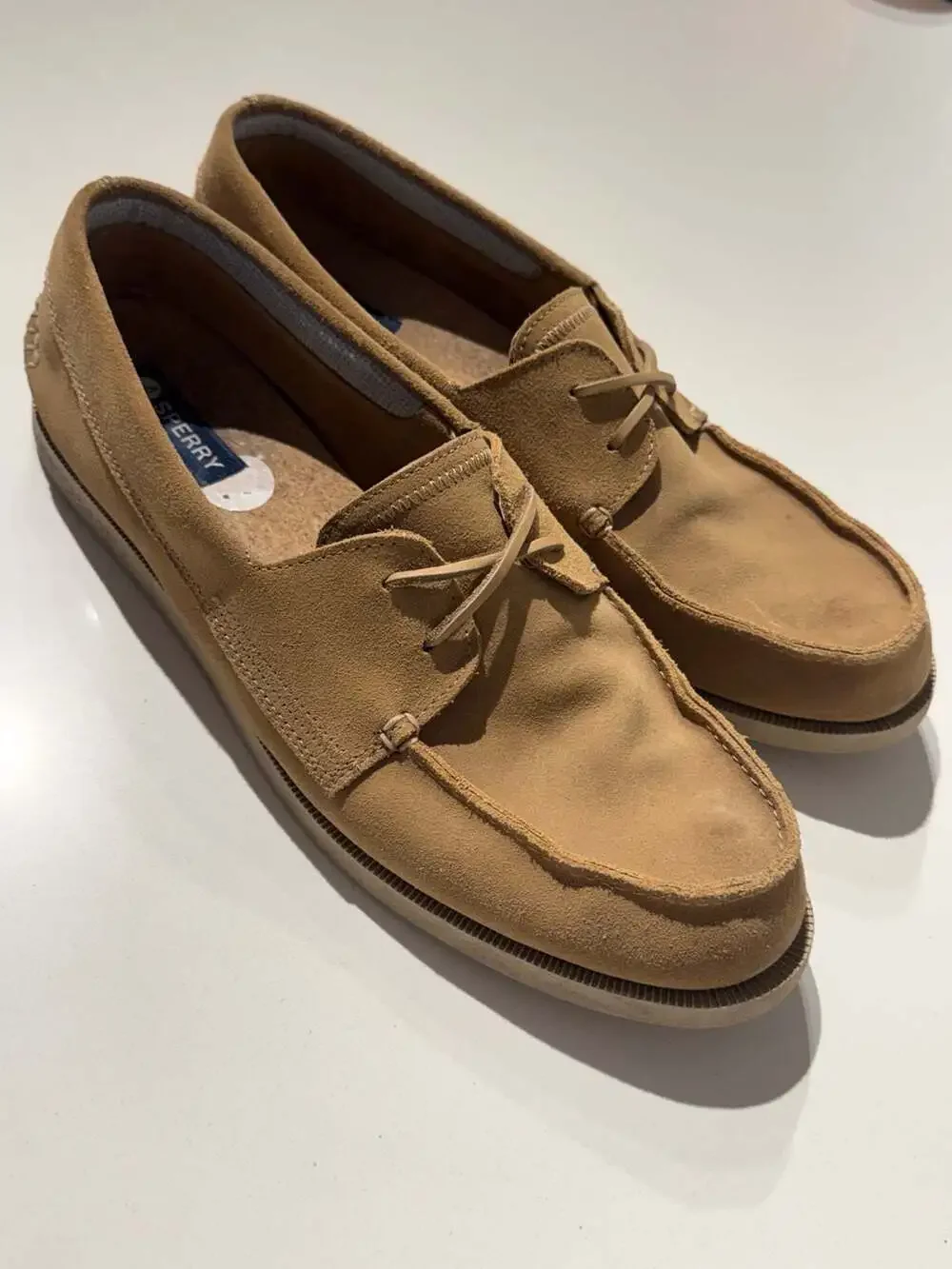 Sperry Bahama II Suede Boat Shoes Tan Men's Size 13